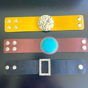 Trio of bracelet cuffs
